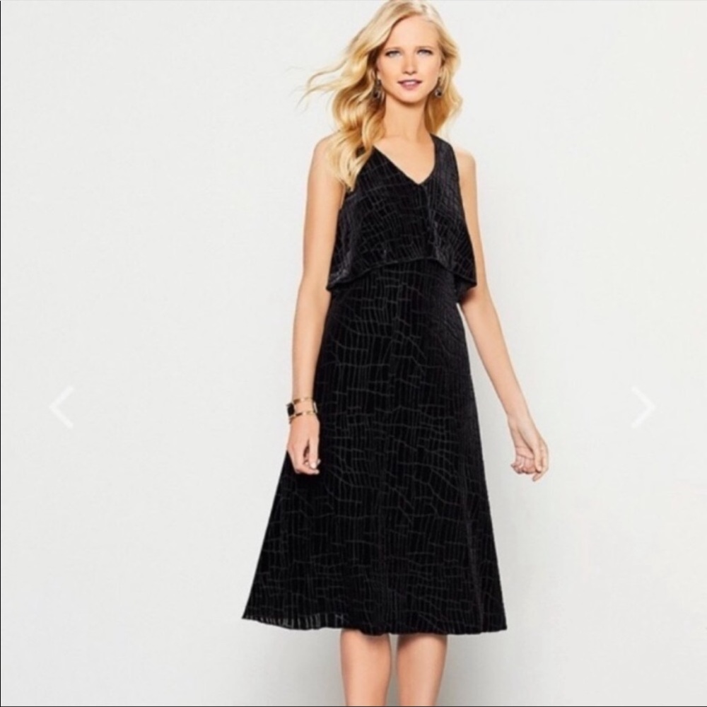 Brand new HALSTON velvet blk dress size 6